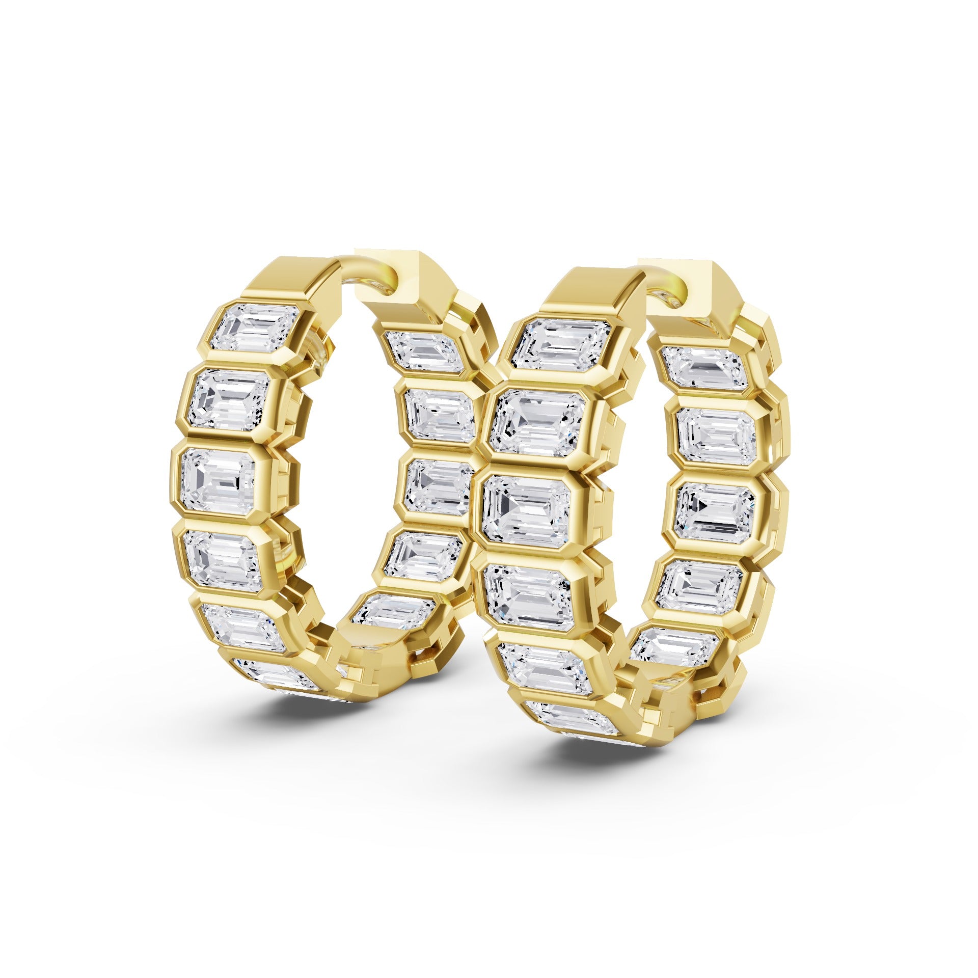 Bezel-Set Hoops